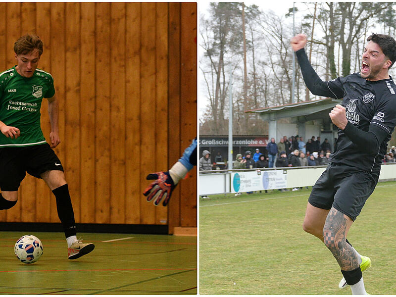 Ben Volk (links) und Luca Ljevsic (rechts) sind in der Verlosung f&uuml;r den Bayern-Treffer der Saison.