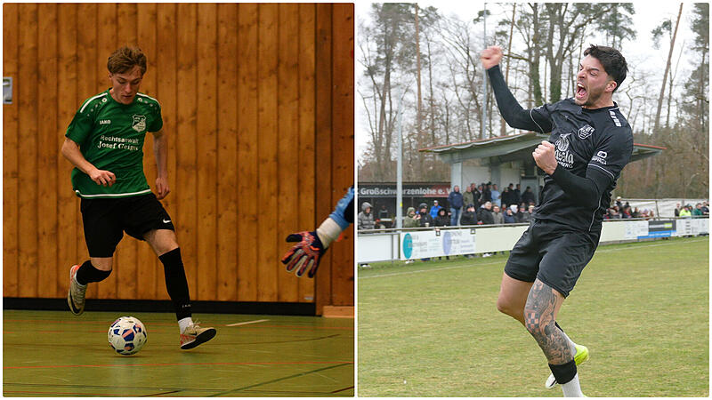 Ben Volk (links) und Luca Ljevsic (rechts) sind in der Verlosung f&uuml;r den Bayern-Treffer der Saison.