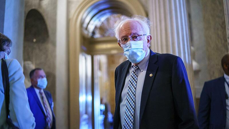 Der linke Flügel der Demokraten um den Senator Bernie Sanders fordert ein Sozial- und Klimapaket im Umfang von 3,5 Billionen US-Dollar.