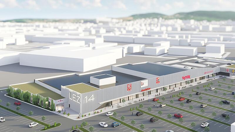 So soll das neue Einkaufszentrum am Laubanger aussehen.