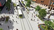 Auch an den Arcaden in Erlangen könnte die Bahn halten. Auch an den Arcaden in Erlangen könnte die Bahn halten.