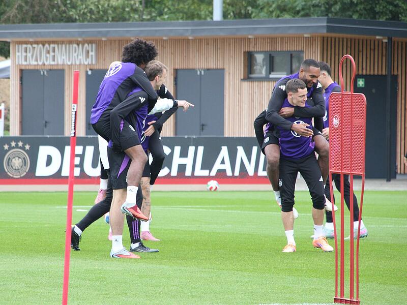 Spaß am Home Ground: Die DFB-Elf trainiert in Herzogenaurach.