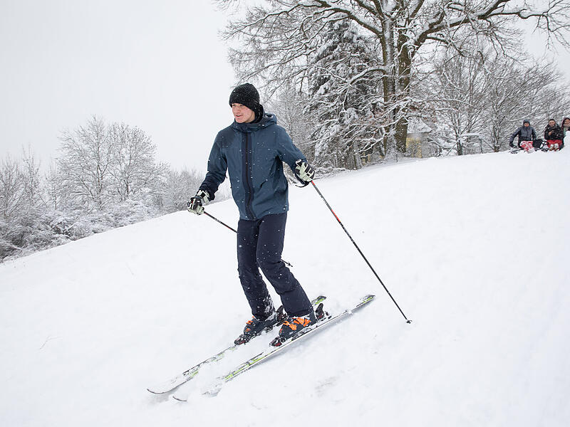 Maxi im Skigebiet Sauersberg