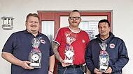 Die Geehrten des Bayern Fanclub Rodachgrund (von links): Stefan Schramm, Frank Neder und Thomas Bauer.