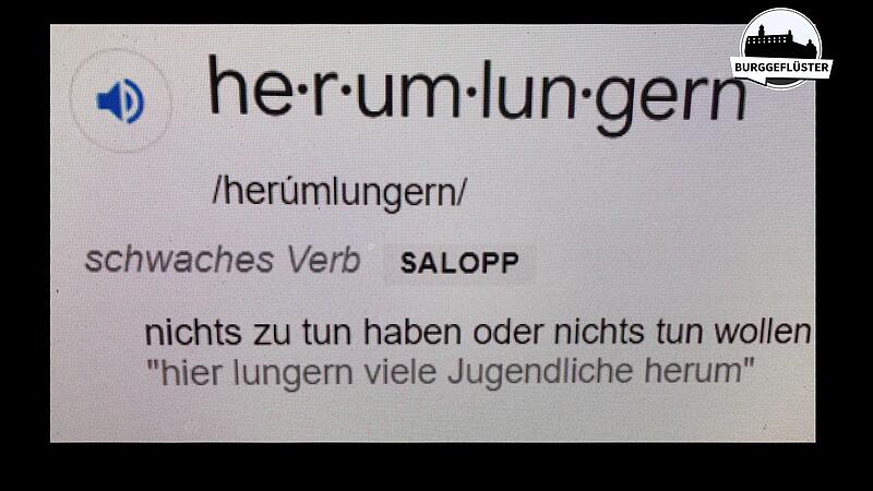 Eines meiner Lieblingswörter – „herumlungern“ Eines meiner Lieblingswörter – „herumlungern“