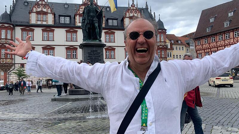 Endlich wieder Samba-Festival! Rolf Beyersdorf ist gl&uuml;cklich.