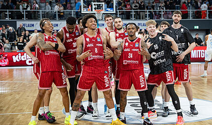 Die Baskets-Spieler hatten in der Saison 2025/2026 allen Grund zur Freude.