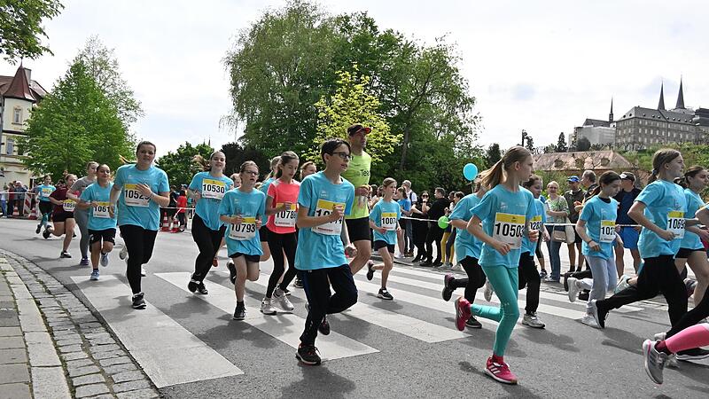 Die Jugend rannte voran beim Weltkulturerbelauf 2023 in Bamberg.