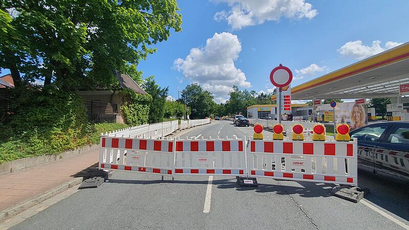 Seit gut einer Woche ist die Bamberger Straße in Höchstadt vollgesperrt