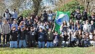Die Schüler der Ritter-von-Spix-Schule Höchstadt freuen sich über die Auszeichnung als Umweltschule.