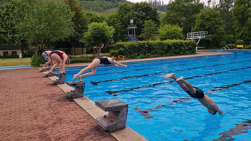 Steinwiesen Freibad Startblock