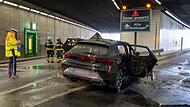 Fahrzeugbrand im Innsbrucker Ring-Tunnel