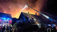 Brand nach Unwetter in Mittelfranken Brand nach Unwetter in Mittelfranken