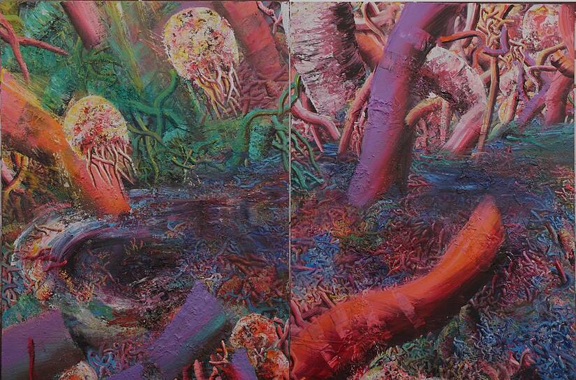 „Erinnerungswelten“ ist die Ausstellung mit Arbeiten von Ulrike Donié betitelt. „Erinnerungswelten“ ist die Ausstellung mit Arbeiten von Ulrike Donié betitelt.