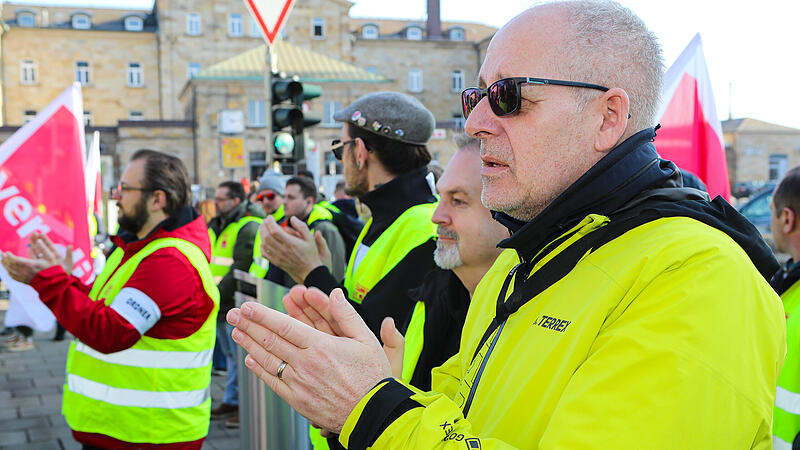 In Bamberg streikten Busfahrer der Stadtwerke f&uuml;r bessere Arbeitsbedingungen