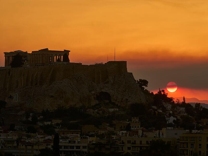 Waldbrand bei Athen