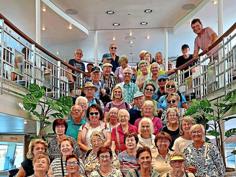 Das Gruppenfoto entstand auf dem Kristallschiff. Europa Union,Kreisverband Hammelburg