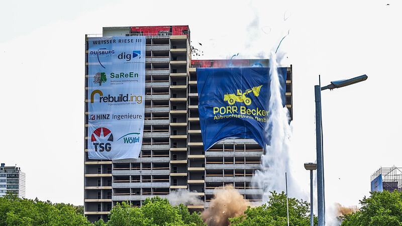 Sprengung «Weißer Riese» in Hochhaus-Viertel Hochheide