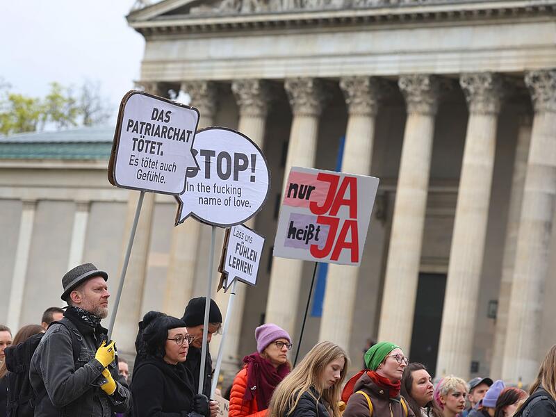 Demonstration gegen sexualisierte Gewalt in M&uuml;nchen