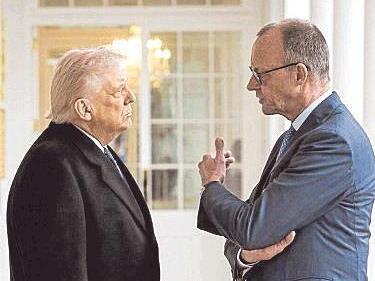 Donald Trump und Friedrich Merz bei ihrem Treffen im Wei&szlig;en Haus Anfang M&auml;rz.