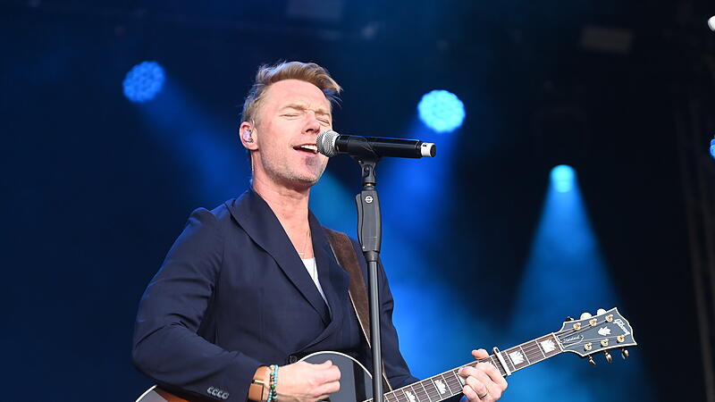 Ronan Keating an seinem Konzert am Sonntag in Coburg.