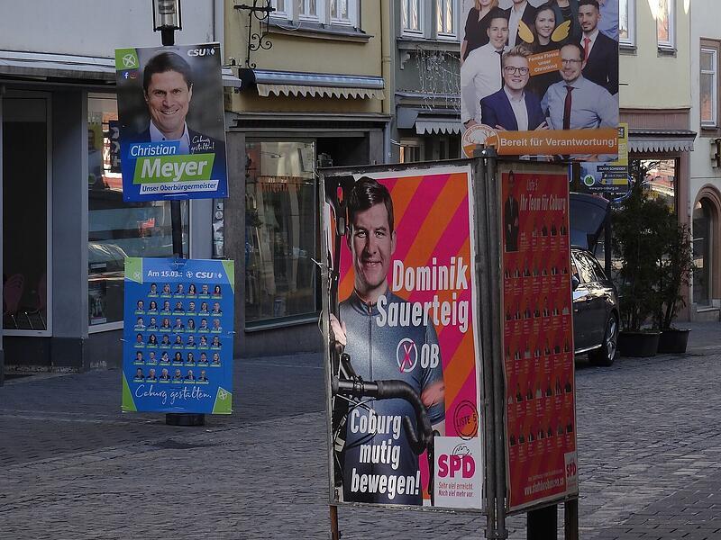 Wahlplakate in Coburg Wahlplakate in Coburg