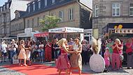 Trachten-Mode von Kümmet  waren auf dem Marienplatz zu sehen.