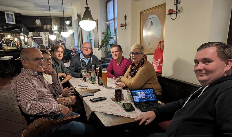 SPD Wahlparty Landtagswahl 2023 Trübe Gesichter bei der Bad Kissinger SPD.