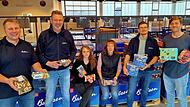 Das Team des Bahlsen-Outlets in Hallstadt kurz vor der Eröffnung.