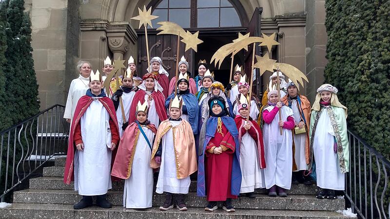 21 Kinder waren in ganz Reiterswiesen in mehreren Gruppen als Sternsinger unterwegs.