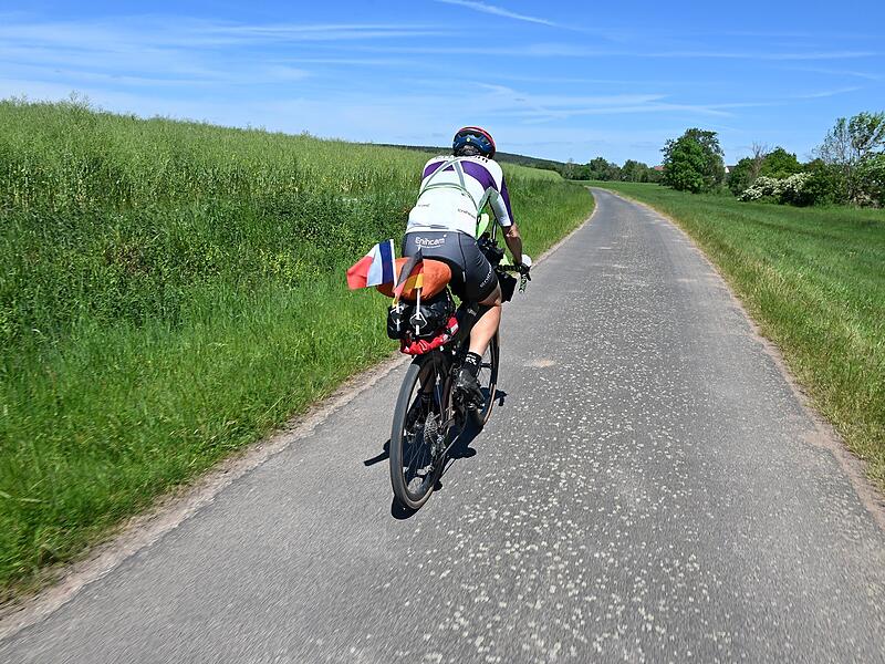 Michel Hervouet ist per Fahrrad 1280 Kilometer von Chantonnay nach Ebermannstadt gefahren. Mit 69 Jahren.