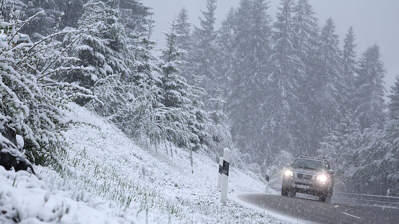 Schneefall in den höheren Lagen Bayerns Schneefall in den höheren Lagen Bayerns