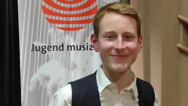 Martin Partheymüller darf zum Landeswettbewerb von „Jugend musiziert“ nach Passau fahren.