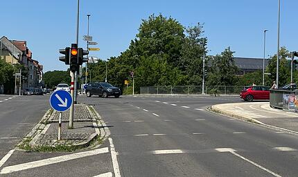 Kreuzung Schweinfurter Stra&szlig;e / Frutolfstra&szlig;e Bamberg