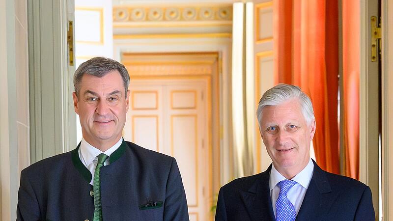 Markus S&ouml;der und K&ouml;nig Philippe in Br&uuml;ssel