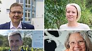 Betroffen von der Sperrung der Fr&auml;nkischen Saale im Kreis Bad Kissingen: Steffen H&ouml;rtler, Karolin Monteiro Dantas, J&uuml;rgen Leitschuh und Susanne Patzelt (von links oben nach rechts unten)