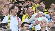 Friedrich Merz (Mitte) und Hans-Joachim Watzke