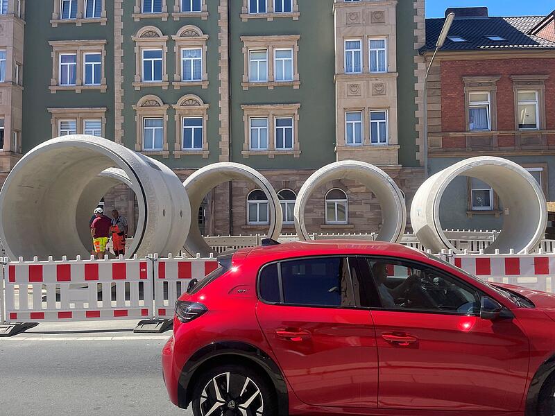 Baustelle Eku-Kreuzung/Gummistra&szlig;e