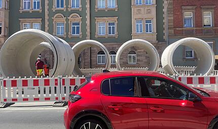 Baustelle Eku-Kreuzung/Gummistra&szlig;e