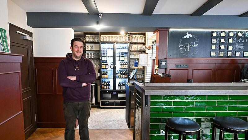 Zur Freude von Zapfhahn-Mitinhaber Lars Baldes sieht der Gastraum nun fast wieder so aus, wie vor dem Brand vor 14 Monaten. Die Gastst&auml;tte in der Bamberger Sandstra&szlig;e er&ouml;ffnet am  17. M&auml;rz wieder ihre T&uuml;ren.