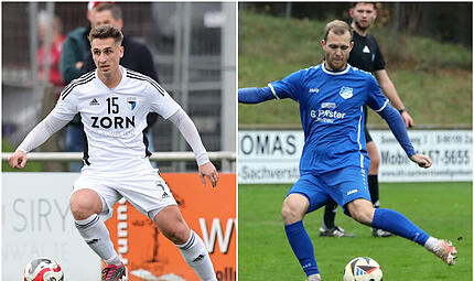 Mathias Rupp (links) wird Fabian Baumg&auml;rtel zur kommenden Saison als Spielertrainer des FC Oberhaid beerben.