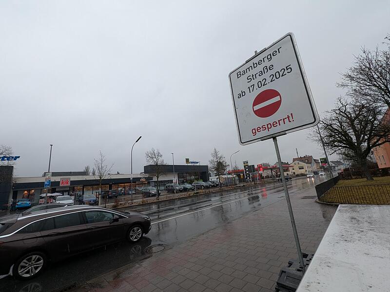 Die Bamberger Straße in Forchheim wird ab 17. Februar für mehrere Wochen halbseitig gesperrt.