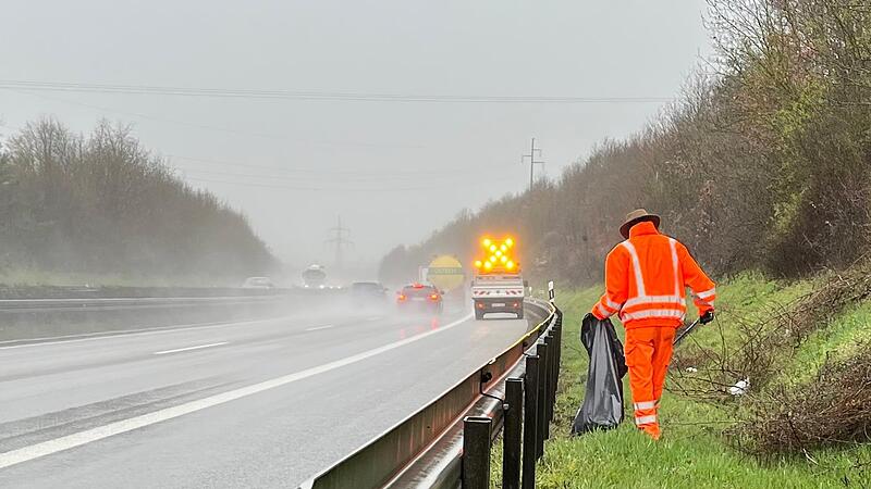 Auf der A 70 zwischen Schweinfurt und Bamberg gibt es für die Straßenwärter der Autobahnmeisterei immer viel zu tun.