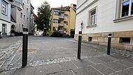 Mühlgasse Coburg Diese drei Pfosten verhindern auch künftig eine Durchfahrt von der Mühlgasse/Walkmühlgasse zur Löwenstraße.