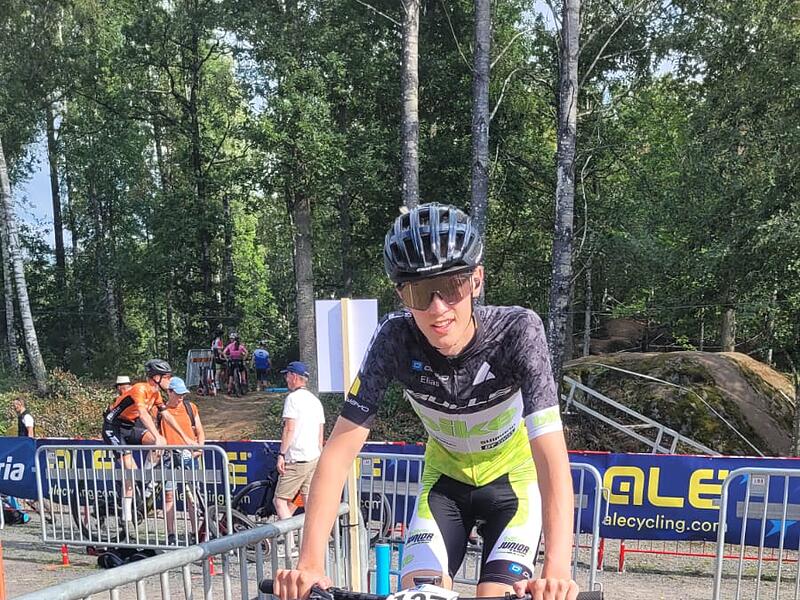 Elias Hückmann bei der Junioren-Europameisterschaft 2024 in Schweden. Elias Hückmann bei der Junioren-Europameisterschaft 2024 in Schweden.