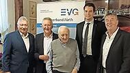 Von links: Martin Burkert, Fürths OB Thomas Jung, Günter Klar, Mattias Birkmann, Klaus Obst.
