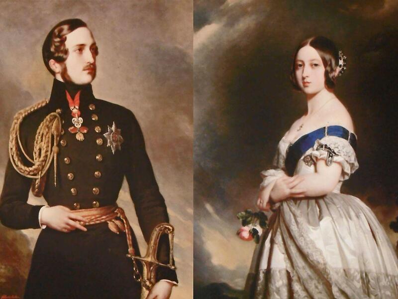 Prinz Albert und Queen Victoria, Gemälde von Winterhalter, heute auf  Schloss Callenberg.