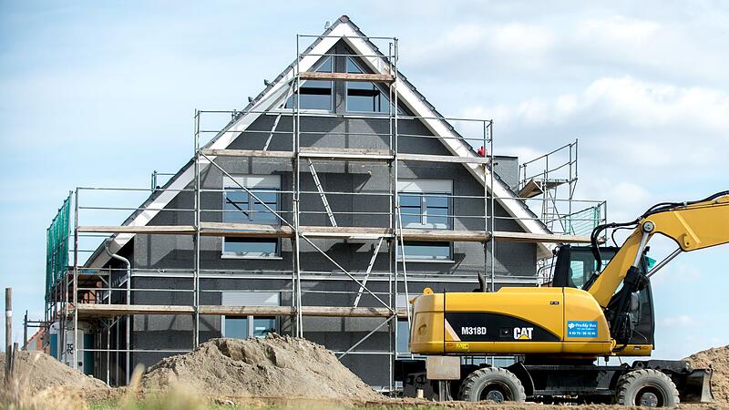 Baustelle eines Einfamilienhauses