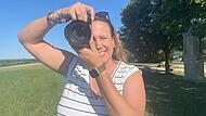 Yvonne Herms beim Wassertum in Marloffstein. Sie liebt das Reisen und Entdecken. Fotos ihrer Erlebnisse teilt sie auf ihren Instagram-Accounts entdecke_franken und fernwehyvi.