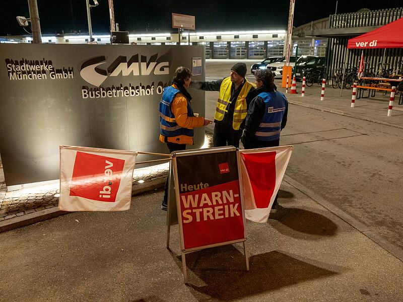 Verdi-Warnstreik im Nahverkehr - M&uuml;nchen